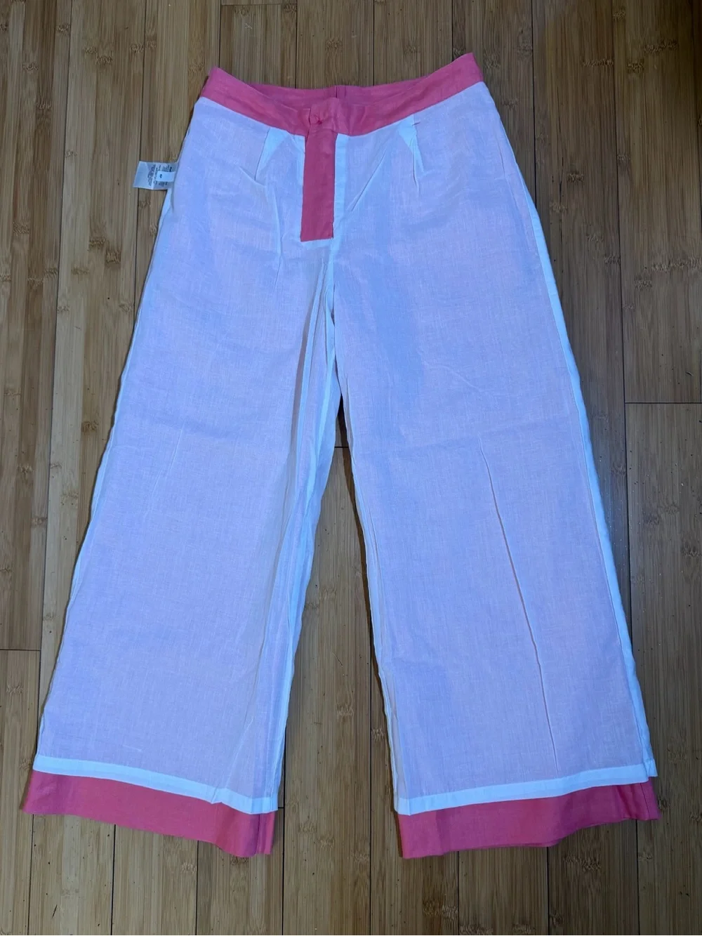 Reformation Tommy Snapdragon Pink Linen Pants Size 6P